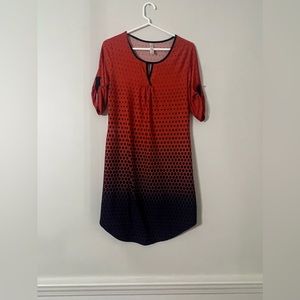 Orange and navy fall dress!